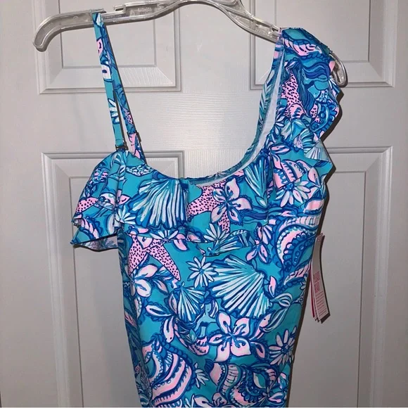 Lilly Pulitzer Caelum ruffle swimsuit - Picture 3 of 4